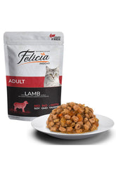 Felicia Tahılsız Kuzulu Yetişkin Kedi Pouch Yaş Maması 85 gr